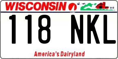 WI license plate 118NKL