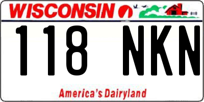 WI license plate 118NKN