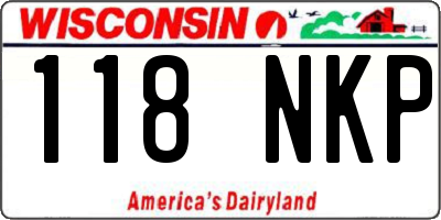 WI license plate 118NKP