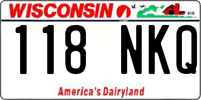 WI license plate 118NKQ