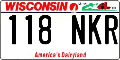 WI license plate 118NKR