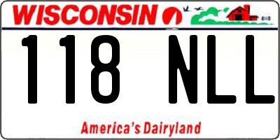 WI license plate 118NLL