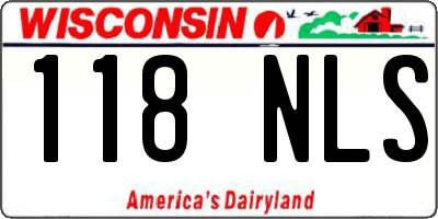 WI license plate 118NLS