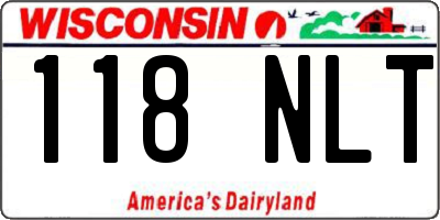 WI license plate 118NLT
