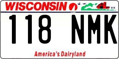 WI license plate 118NMK