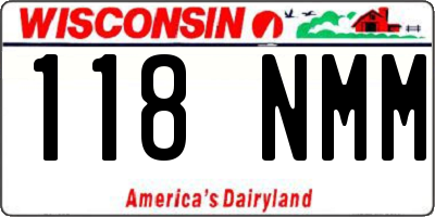 WI license plate 118NMM