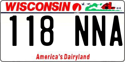 WI license plate 118NNA
