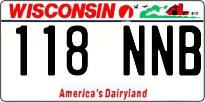 WI license plate 118NNB