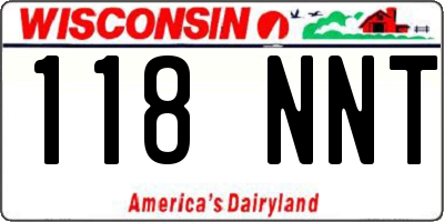 WI license plate 118NNT