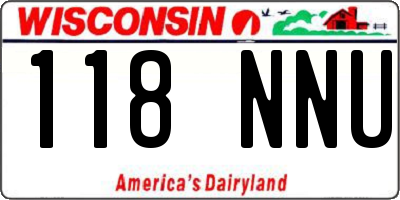 WI license plate 118NNU