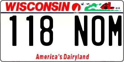 WI license plate 118NOM