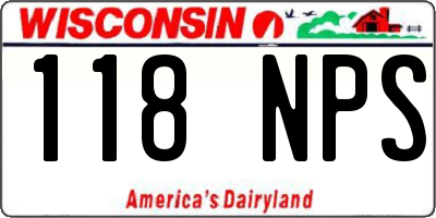 WI license plate 118NPS