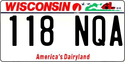 WI license plate 118NQA
