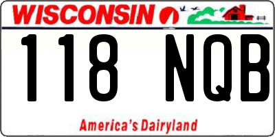 WI license plate 118NQB