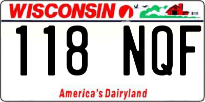WI license plate 118NQF