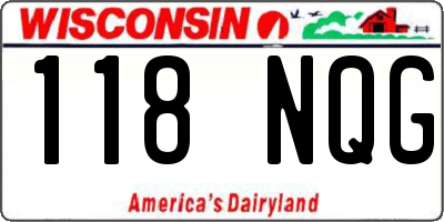 WI license plate 118NQG