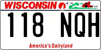 WI license plate 118NQH