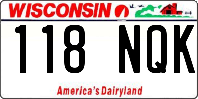 WI license plate 118NQK