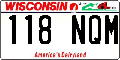 WI license plate 118NQM