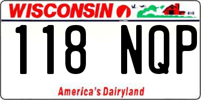 WI license plate 118NQP