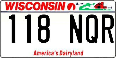 WI license plate 118NQR