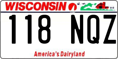 WI license plate 118NQZ
