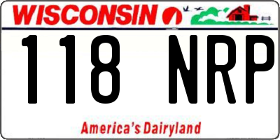 WI license plate 118NRP