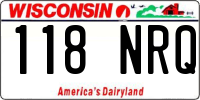 WI license plate 118NRQ