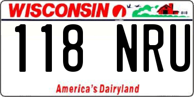 WI license plate 118NRU
