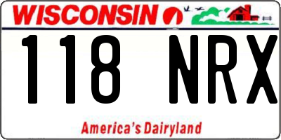 WI license plate 118NRX