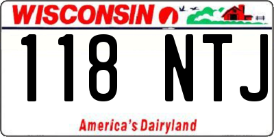 WI license plate 118NTJ