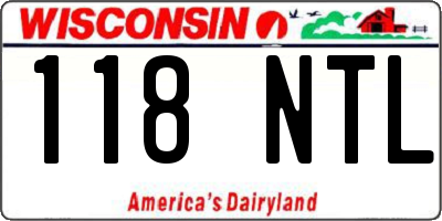 WI license plate 118NTL