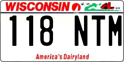WI license plate 118NTM