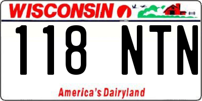 WI license plate 118NTN