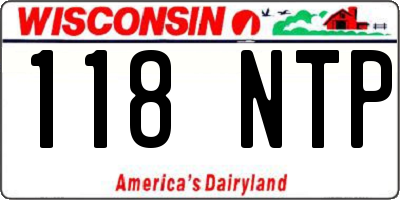 WI license plate 118NTP