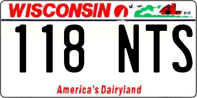 WI license plate 118NTS