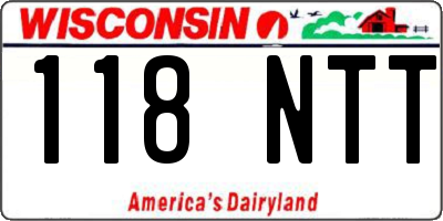 WI license plate 118NTT