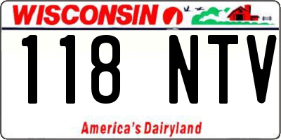 WI license plate 118NTV
