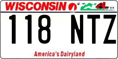 WI license plate 118NTZ