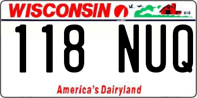 WI license plate 118NUQ