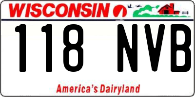 WI license plate 118NVB