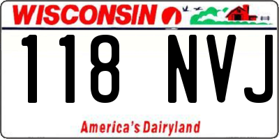 WI license plate 118NVJ