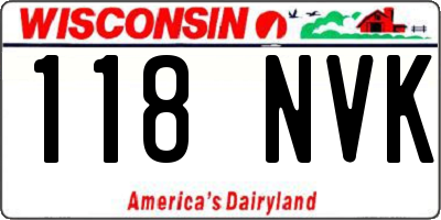 WI license plate 118NVK