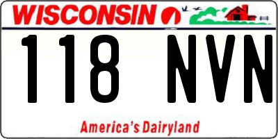 WI license plate 118NVN