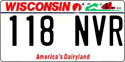 WI license plate 118NVR