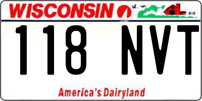 WI license plate 118NVT