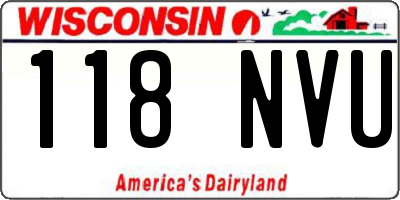 WI license plate 118NVU