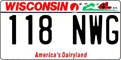 WI license plate 118NWG