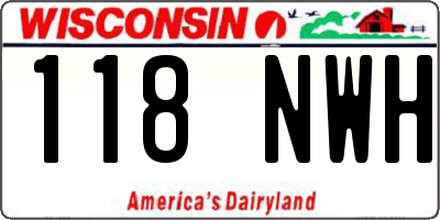 WI license plate 118NWH