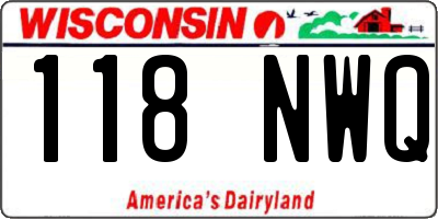 WI license plate 118NWQ